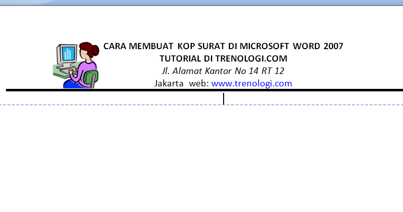 membuat kop surat di microsoft word 2007