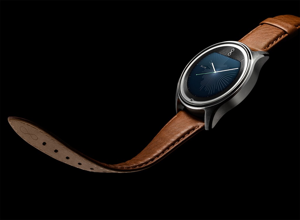 Olio Model One Steel with brown leather strap