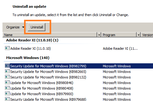 cara uninstall update di Windows 7_4