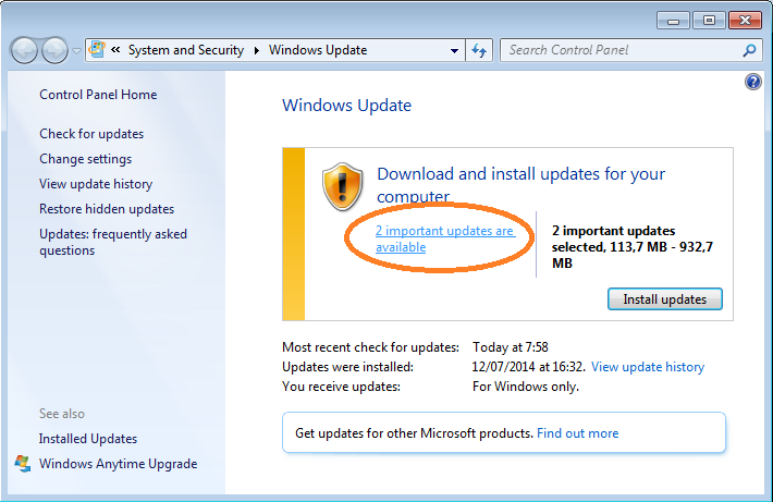 Cara Update Windows 7 Secara Manual