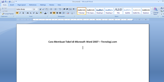 Cara Membuat Tabel Di Microsoft Word 2007 Dailysocial