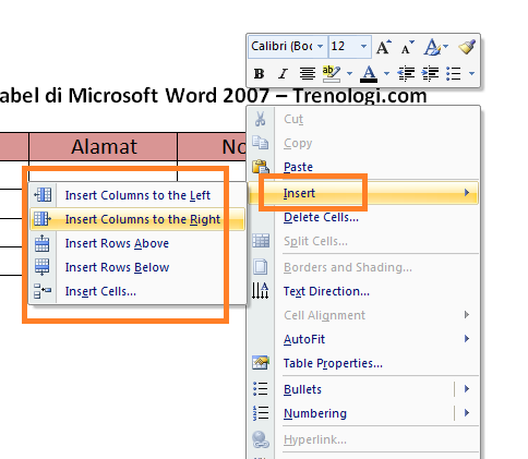 Cara Membuat Tabel Di Microsoft Word 2007 Dailysocial