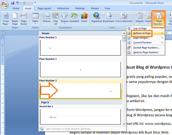 Hybrid Co Id Cara Membuat Nomor Halaman Di Microsoft Word