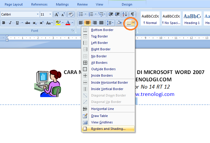 Cara Membuat Kop Surat di Microsoft Word 2007, Lengkap ...