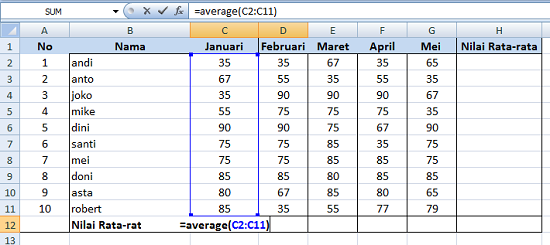 Cara Menghitung Nilai Rata Rata Raport Di Excel Excel Dan Rumus Porn Sex Picture