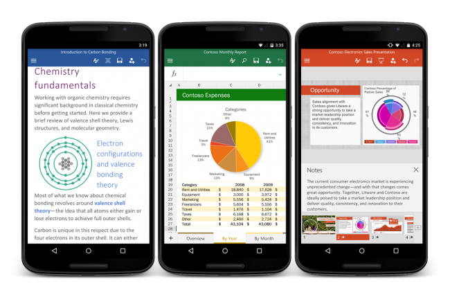 Tiga Aplikasi Microsoft Office Ini Resmi Hadir Untuk Pengguna Android