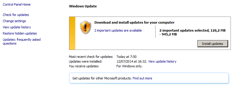cara update windows 7 64 bit sp1