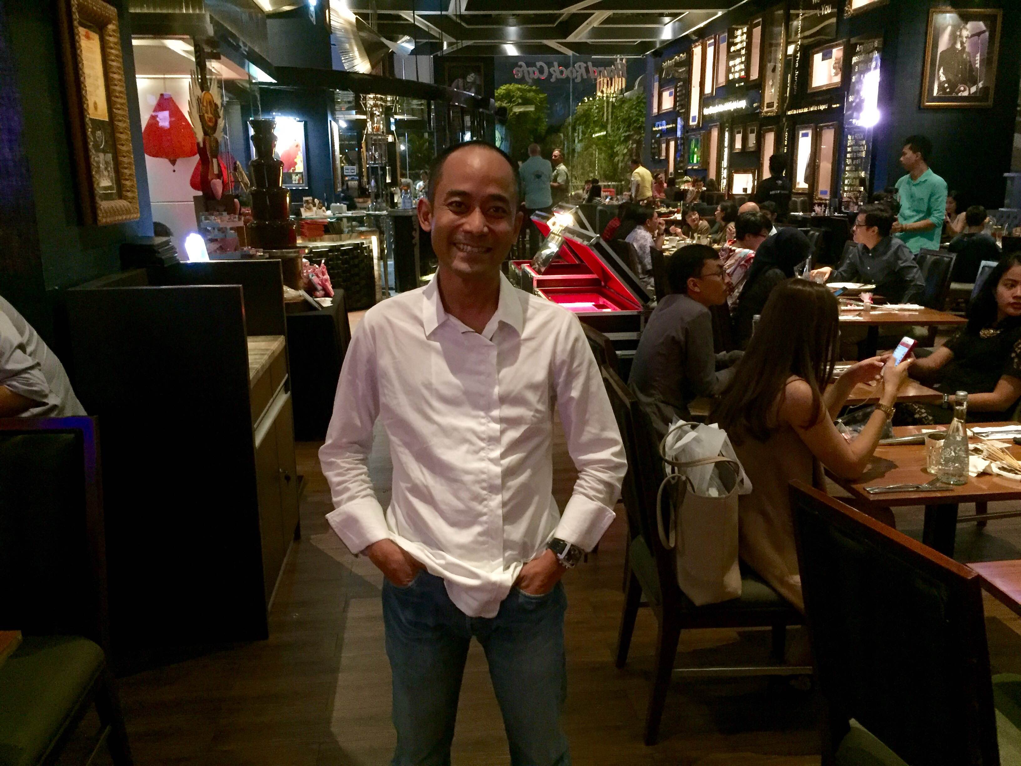 Pendiri FoodGasm Marshall Jahja dalam acara peluncuran layanan di Hard Rock Cafe / DailySocial
