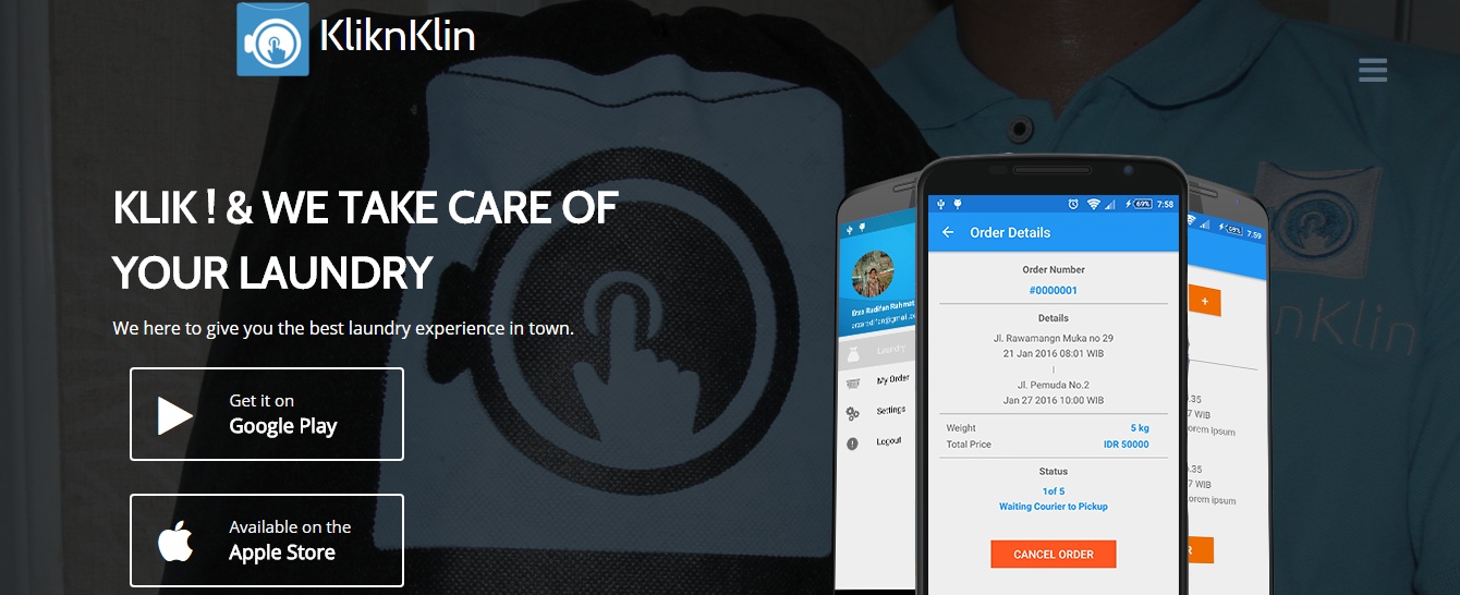 Satu lagi layanan laundry on-demand hadir di Jakarta / KliknKlin
