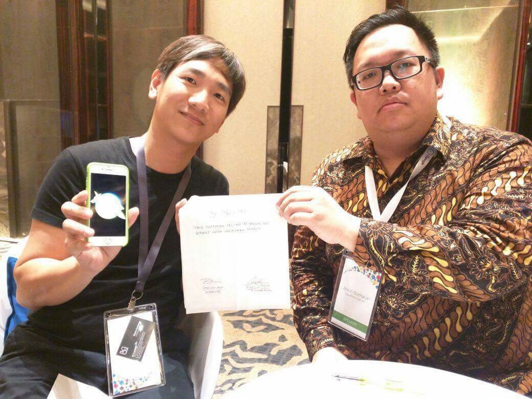CEO Altermyth Dien Wong dan CEO Touchten Anton Soeharyo / Touchten