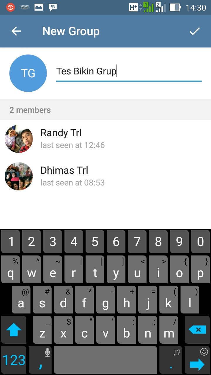 cara membuat grup baru di aplikasi Telegram Android