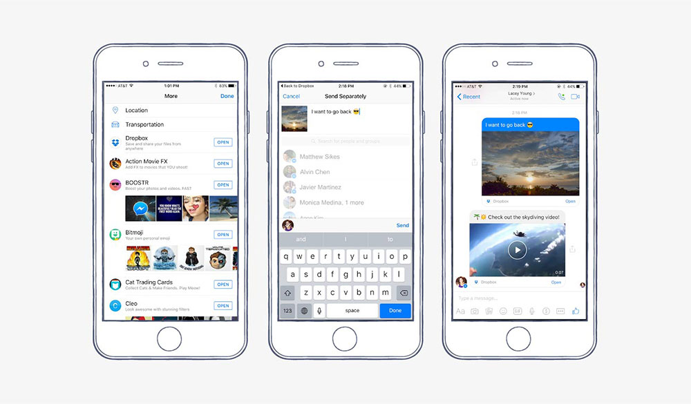 Integrasi Dropbox pada aplikasi Facebook Messenger / Dropbox for SEO