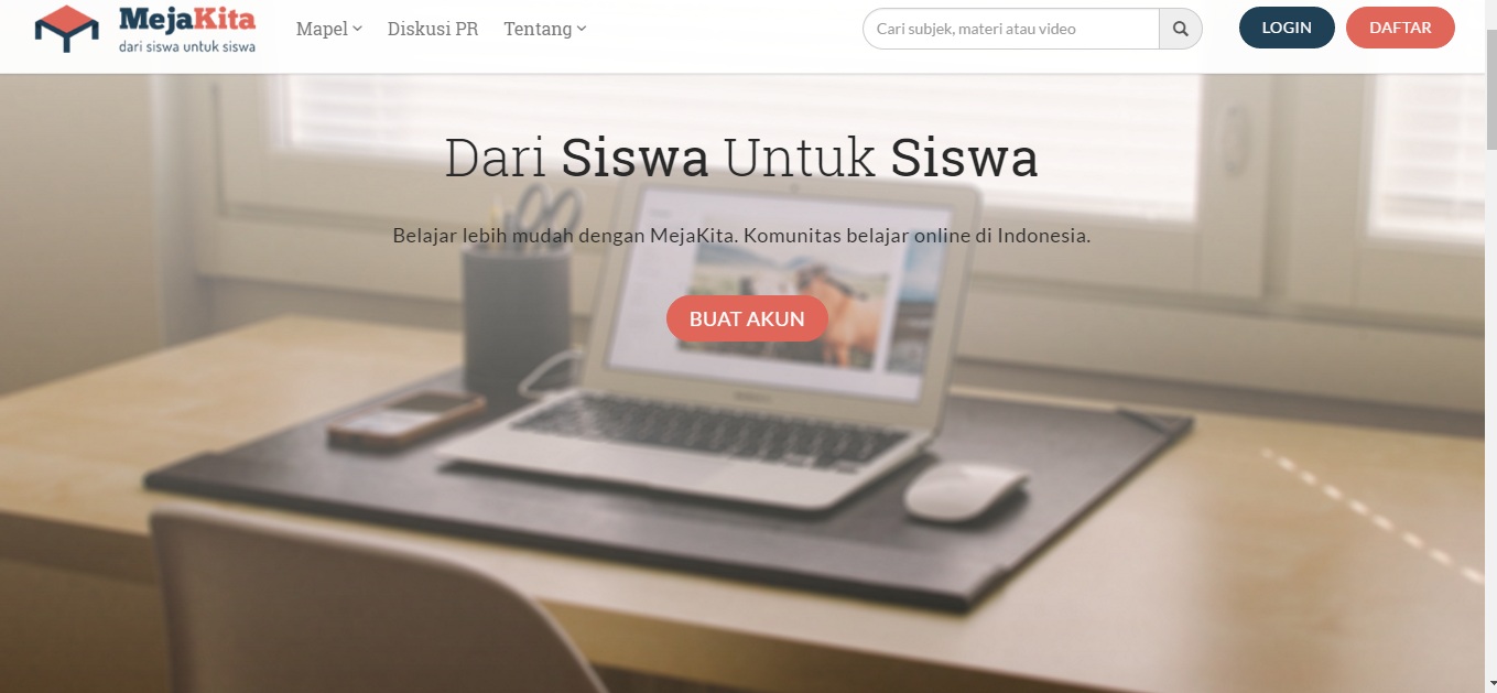 Aplikasi Belajar Online Meja Kita