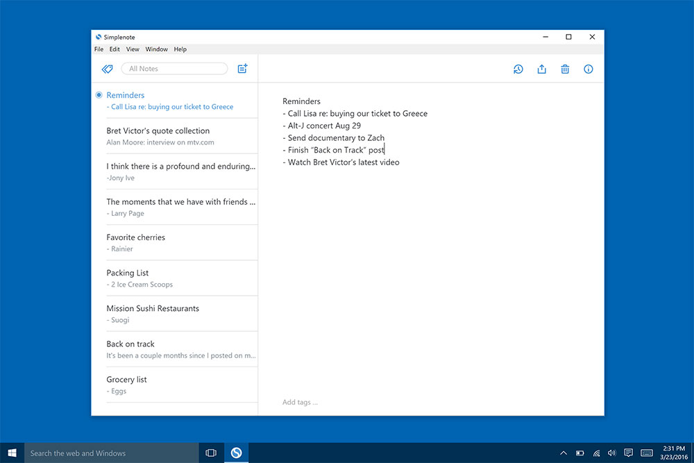 Simplenote: Catatan Cepat dan Mudah dengan Sinkronisasi Multi-Platform