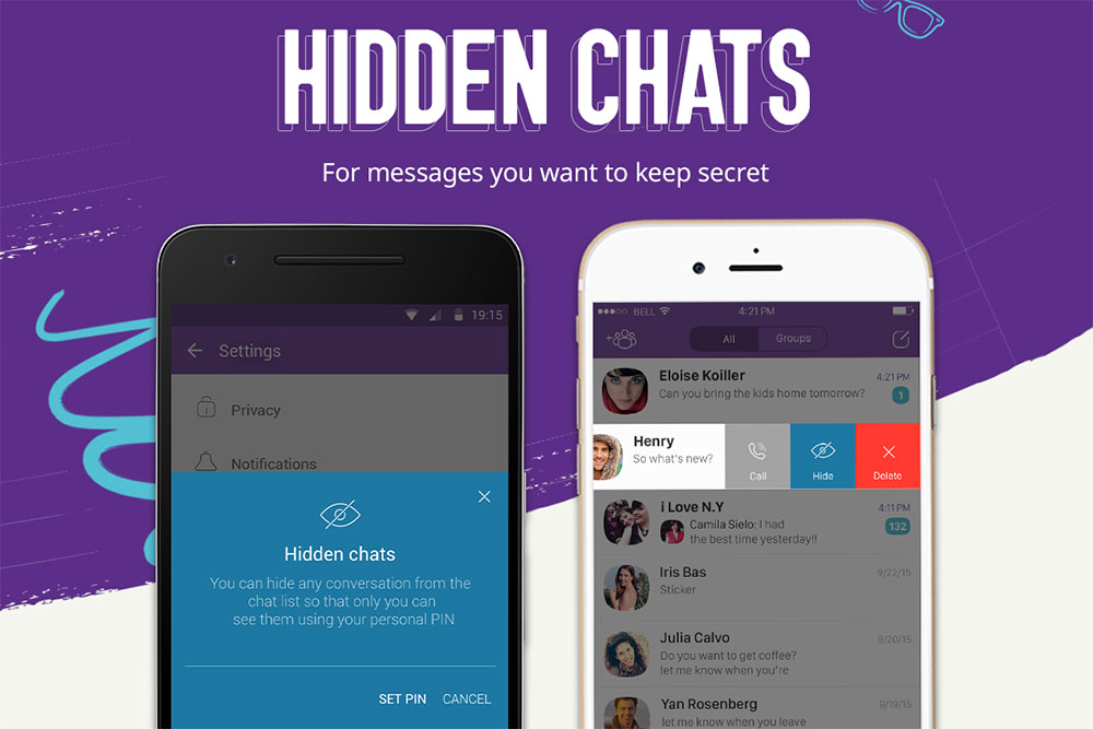 Fitur baru Viber, Hidden Chat / Viber