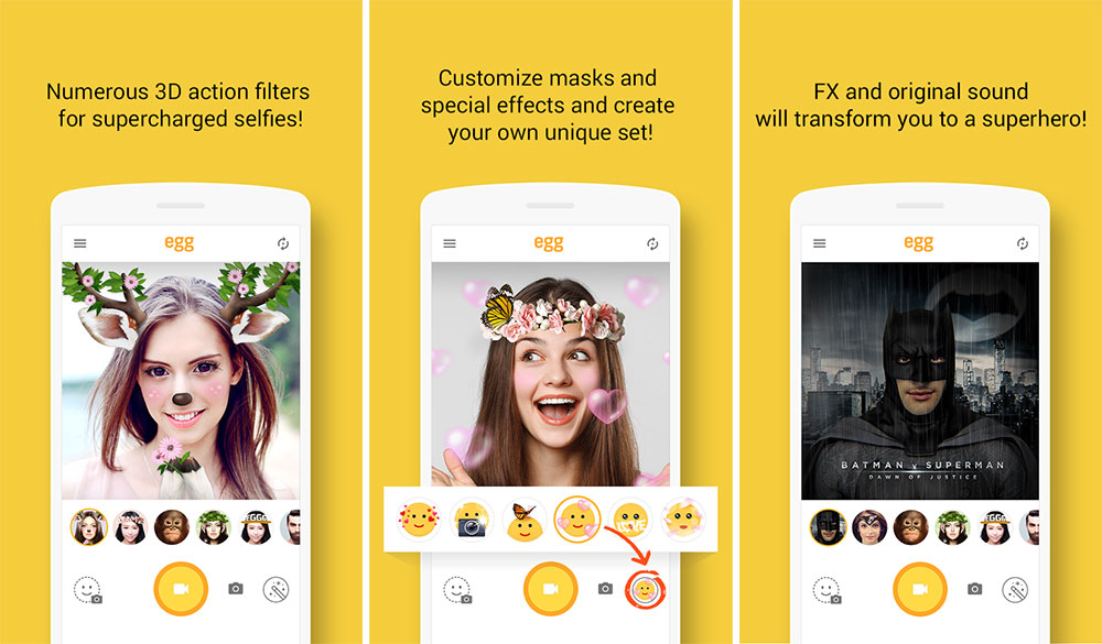 LINE Luncurkan Egg Aplikasi Selfie Gratis dengan Efek 3D 