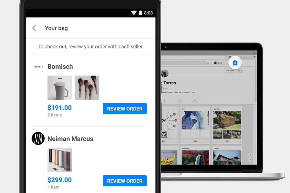 Fitur Shopping Bag pada Pinterest / Pinterest