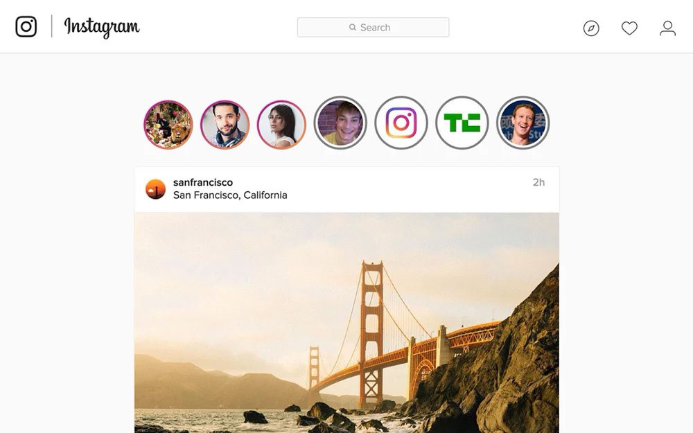 Tampilan situs Instagram setelah pengguna meng-install extension Chrome IG Story / Chrome Web Store for SEO