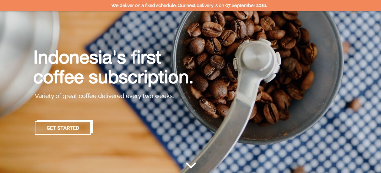 Berlangganan kopi pilihan secara online dengan Gordi / Gordi
