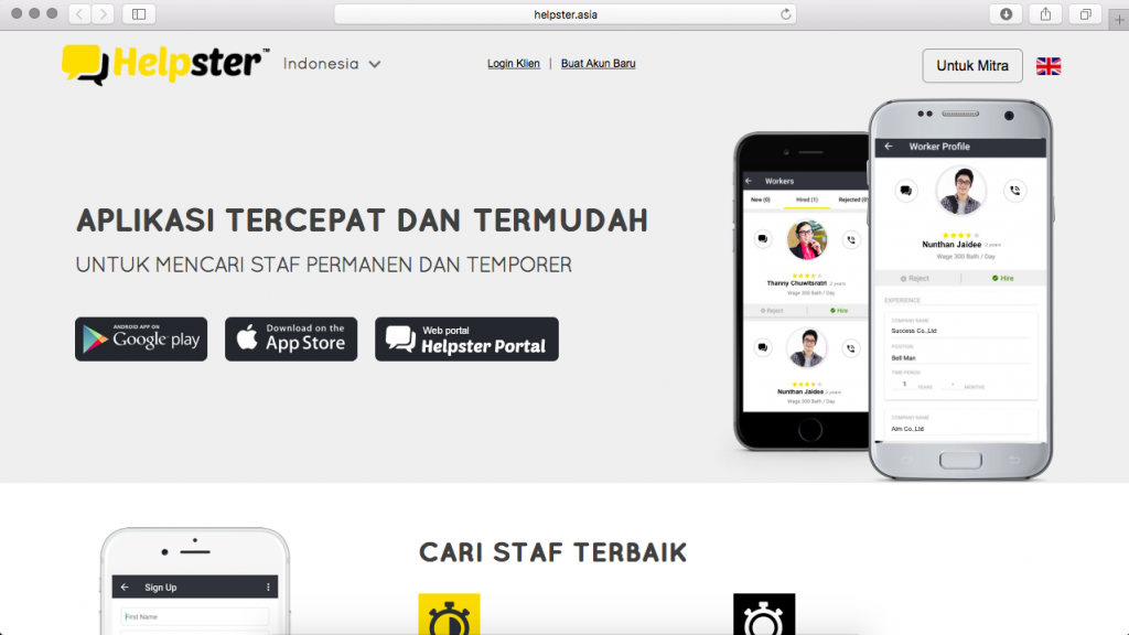 Situs Helpster kini telah tersaji dalam Bahasa Indonesia
