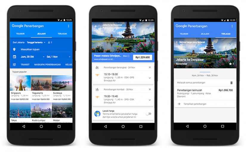 Google Flights Resmi Tersedia di Indonesia