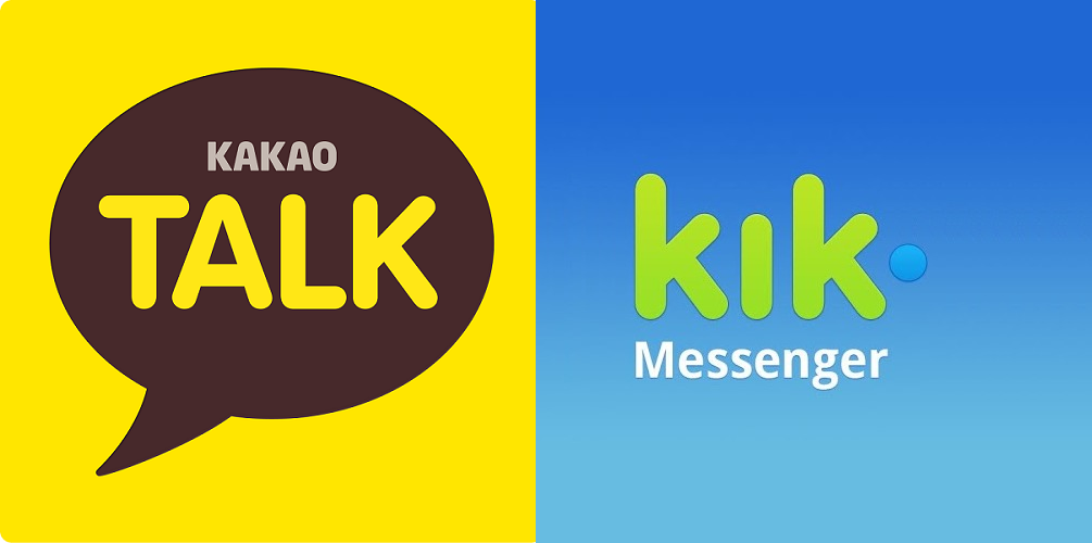 Membandingkan aplikasi KakaoTalk dan Kik Messenger