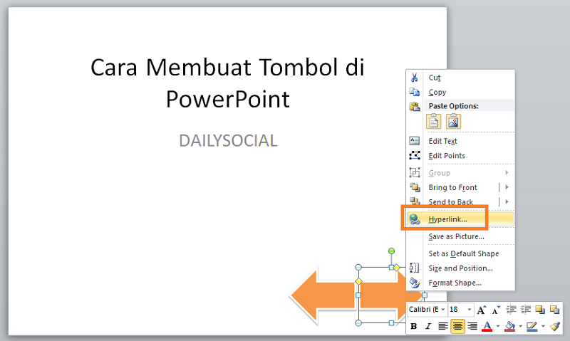 Cara Membuat Tombol di PowerPoint 2010