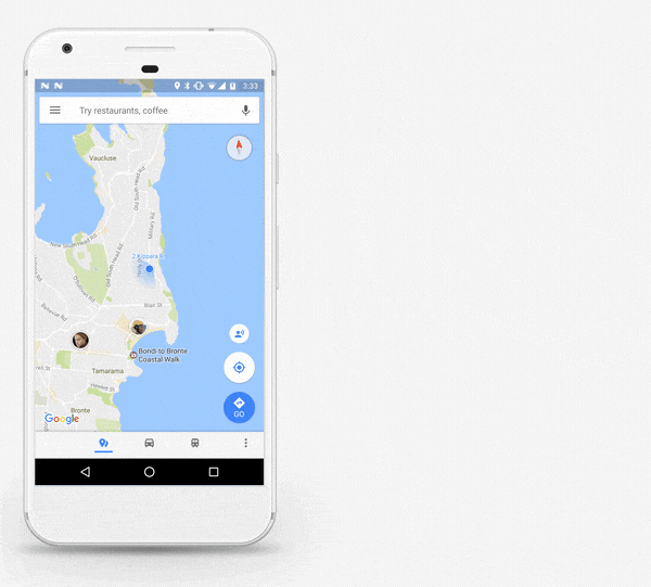 Google Maps real-time location sharing / Google