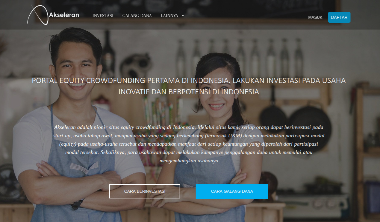 Tampilan situs Akseleran