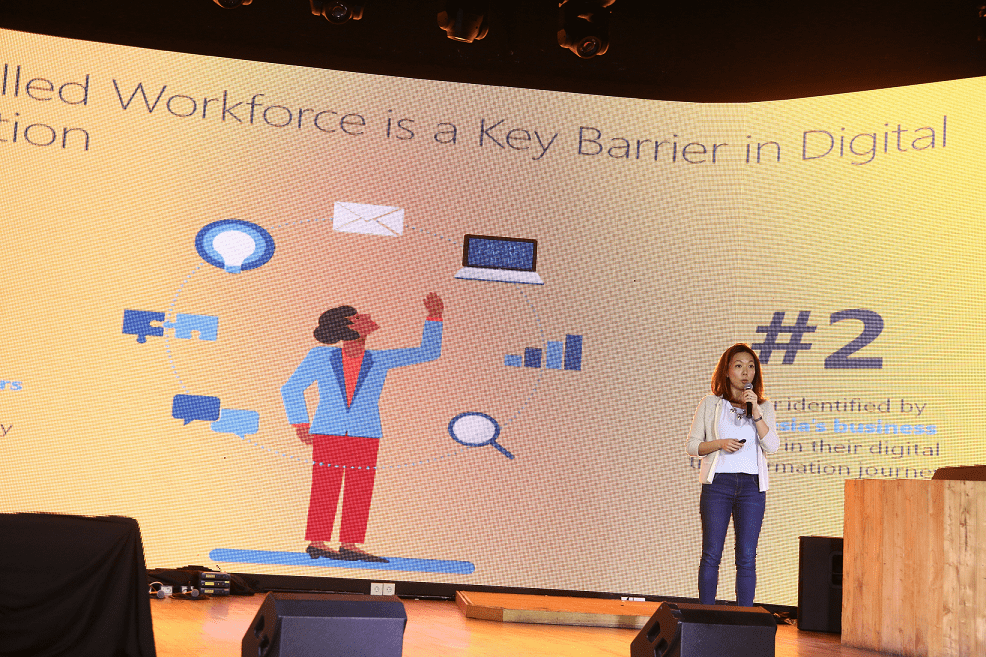 COO Microsoft Indonesia Davina Yeo dalam peluncuran Microsoft Teams di Indonesia / Microsoft Indonesia
