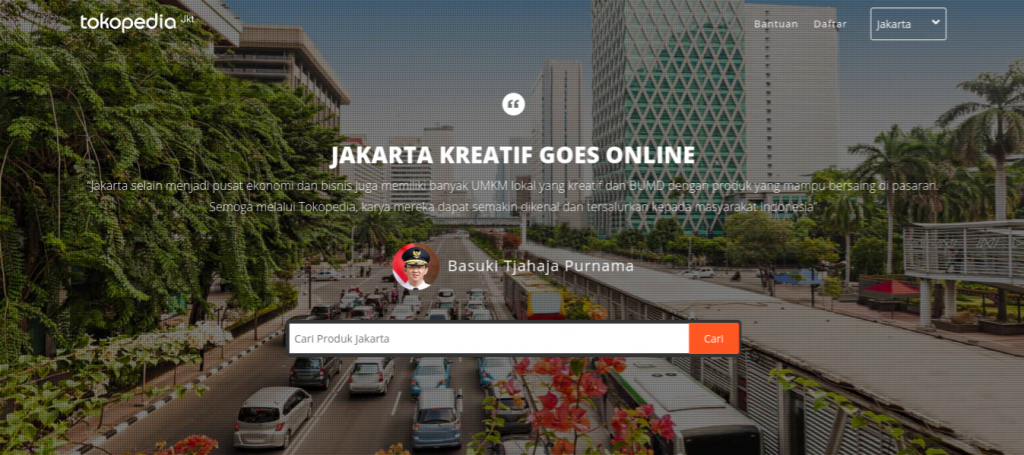Tampilan Laman Khusus Jakarta