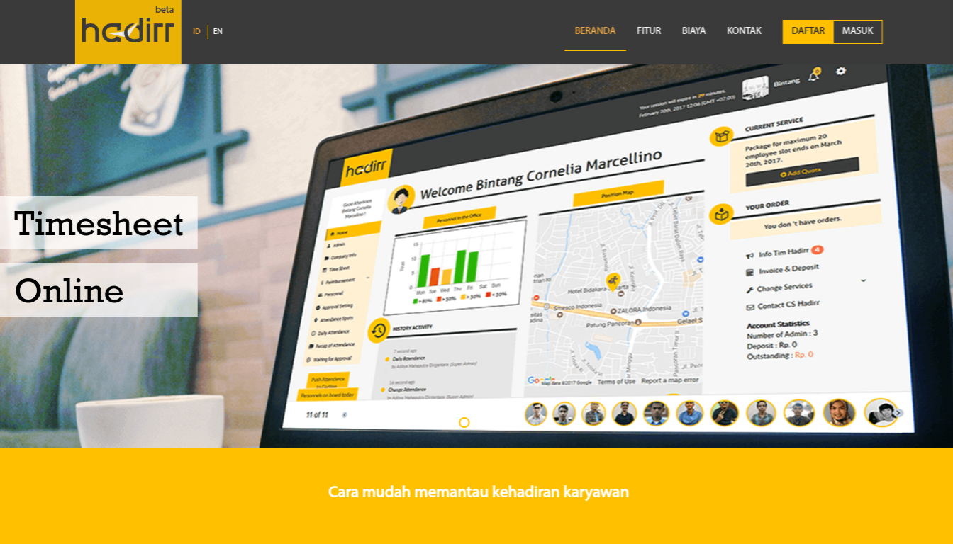 Rayakan Hari Jadi Pertama, Platform SDM Gadjian Luncurkan Aplikasi Absensi Hadirr / Hadirr