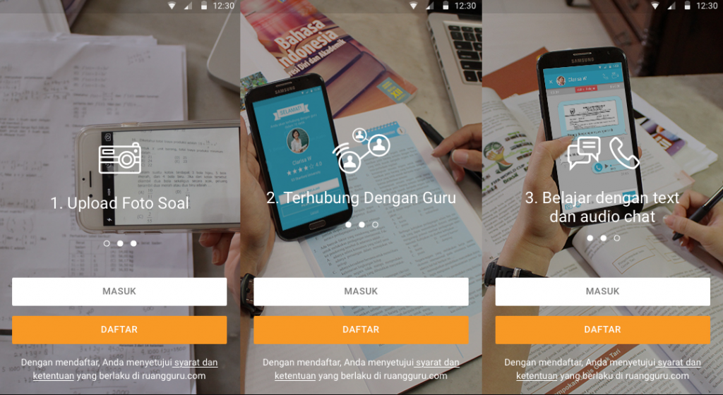Fungsionalitas aplikasi mobile di layanan Ruangguru / Ruangguru