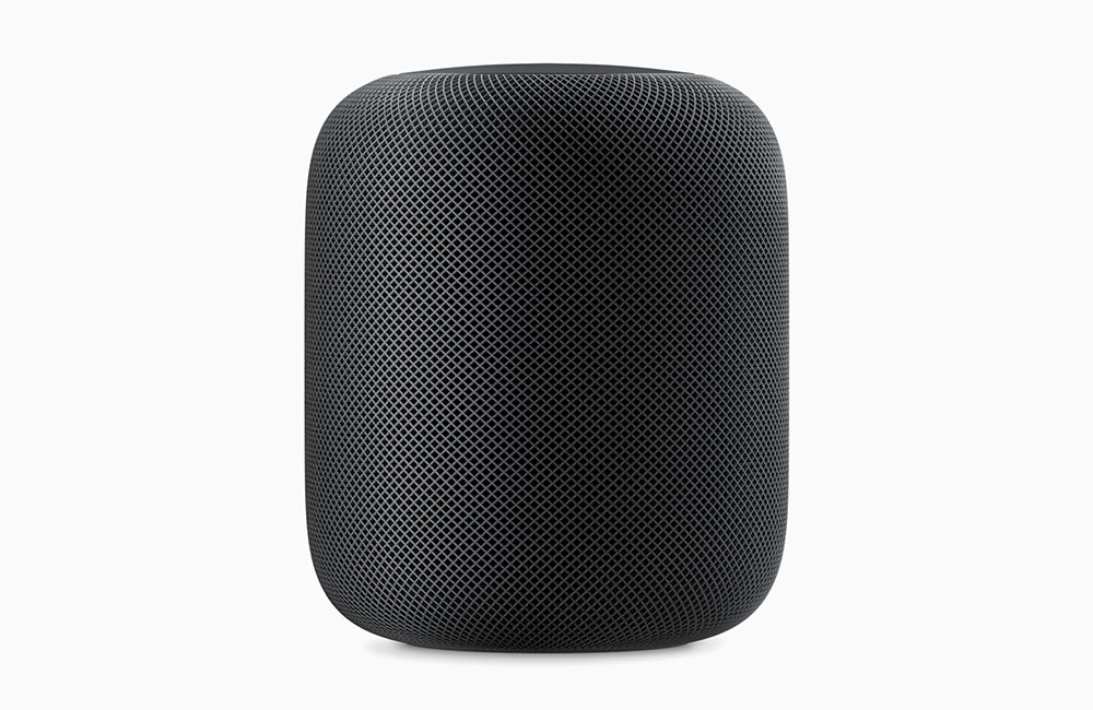 Selain putih, HomePod juga tersedia dalam pilihan warna space gray / Apple