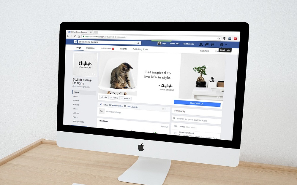 Ilustrasi halaman Facebook di Mac/Pixabay for SEO