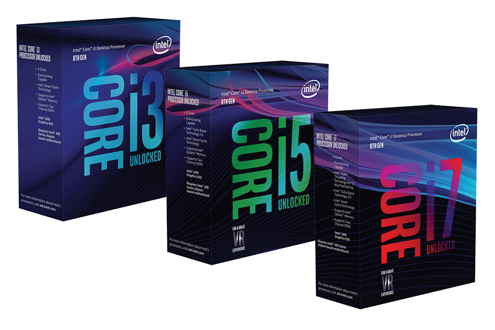 Total ada enam model untuk prosesor desktop Intel generasi kedelapan (Coffee Lake) / Intel