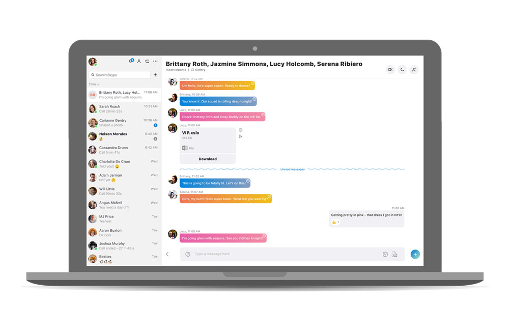Tampilan baru Skype versi desktop / Skype