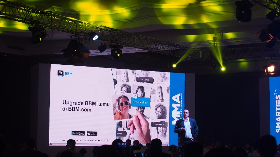 CEO BBM Matthew Talbot di acara MMA 2017 / DailySocial