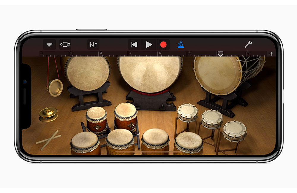 Alat musik tradisional Jepang, Taiko, di GarageBand versi 2.3 / Apple for SEO