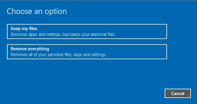Cara reset komputer Windows 10