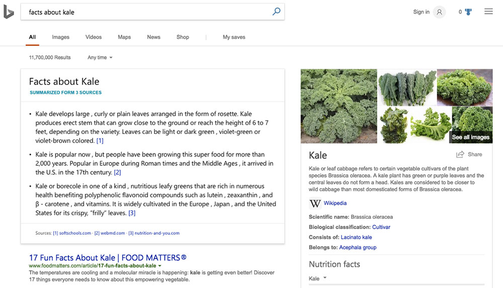 Bing Intelligent Answers / Microsoft