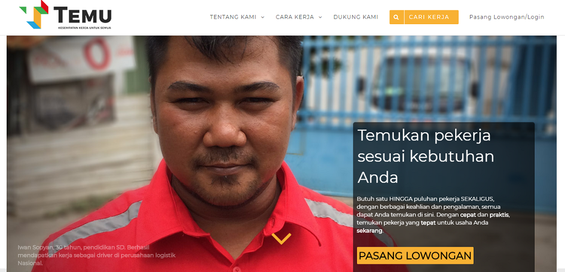Aplikasi TEMU hubungkan pekerja low skill dengan perusahaan / TEMU
