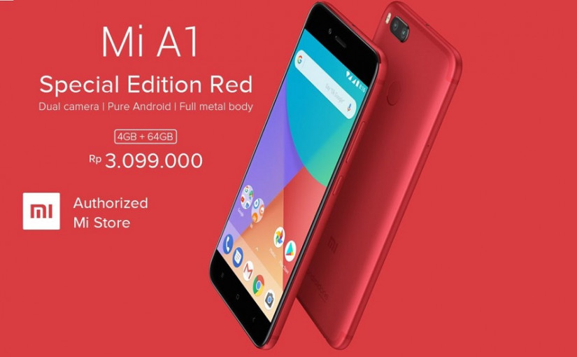 Xiaomi Mi A1 Special Edition Berbalut Warna Merah Tersedia Eksklusif di Lazada
