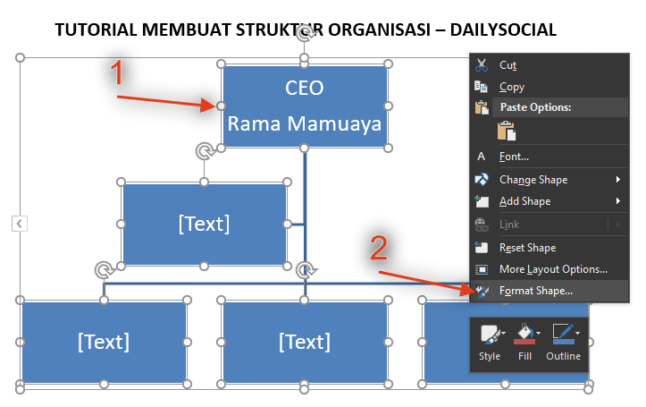 Cara Membuat Struktur Organisasi Dengan Microsoft Word 2016 