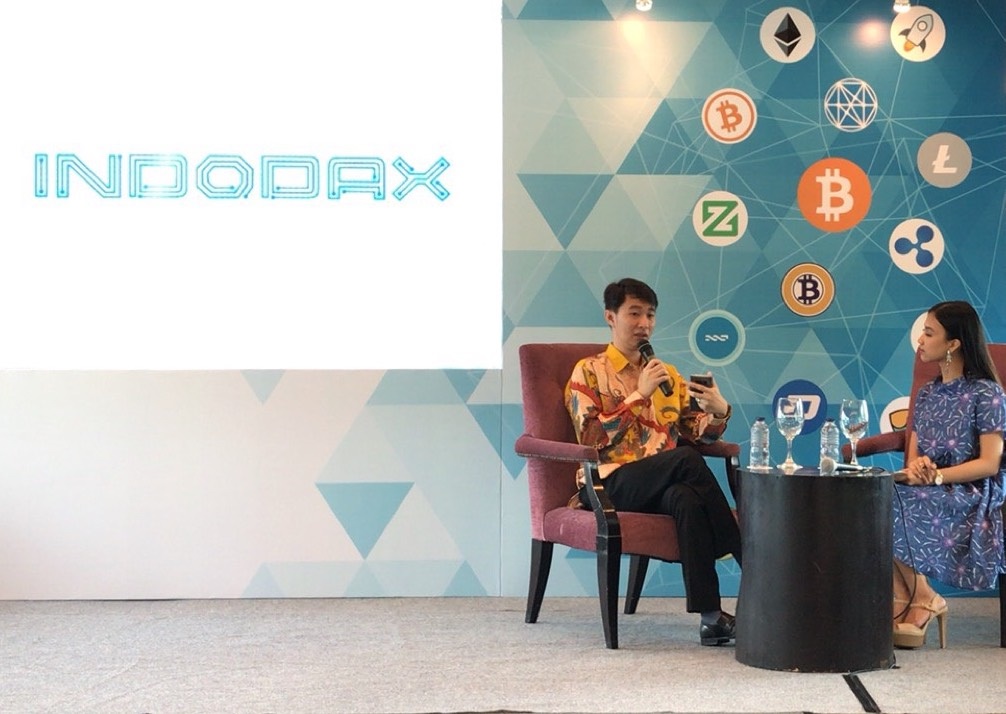 Oscar Darmawan saat acara pengenalan INDODAX / INDODAX
