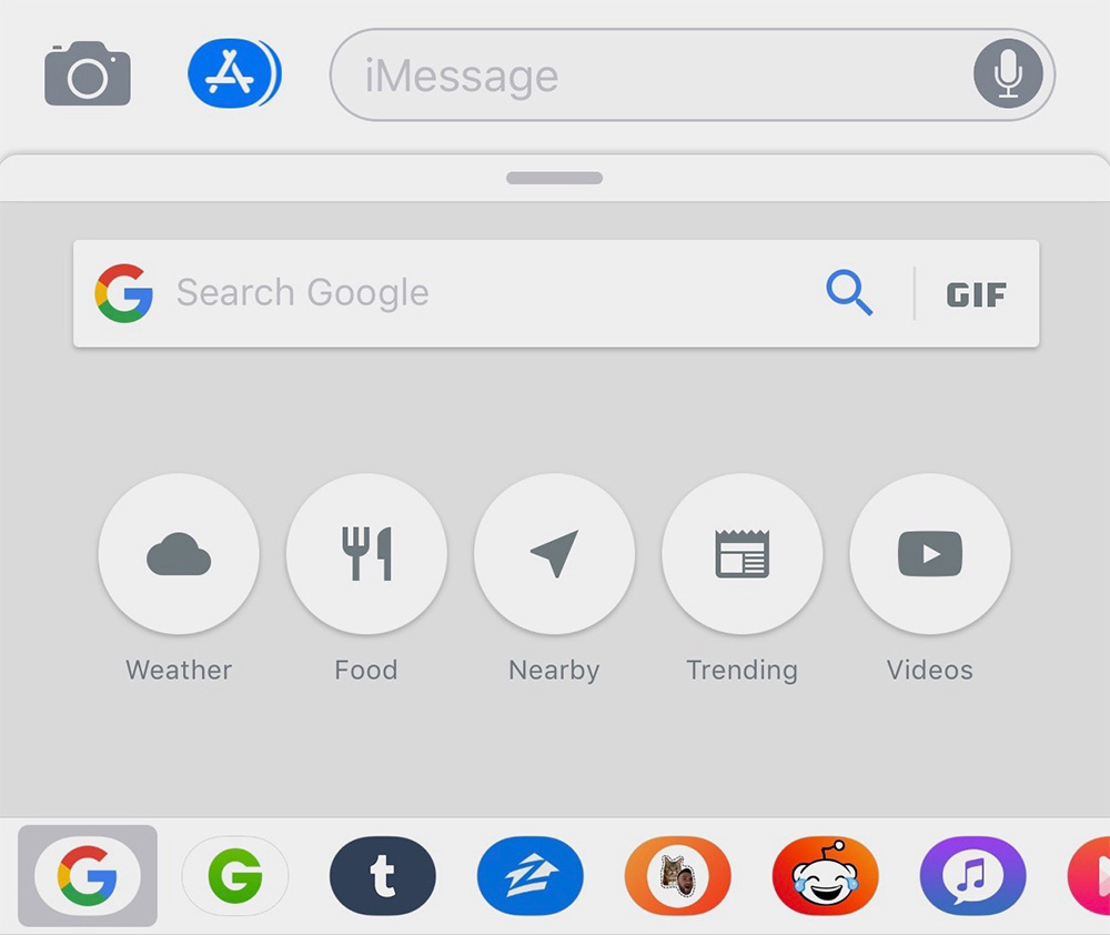 Tampilan extension Google di iMessage / Screenshot for SEO