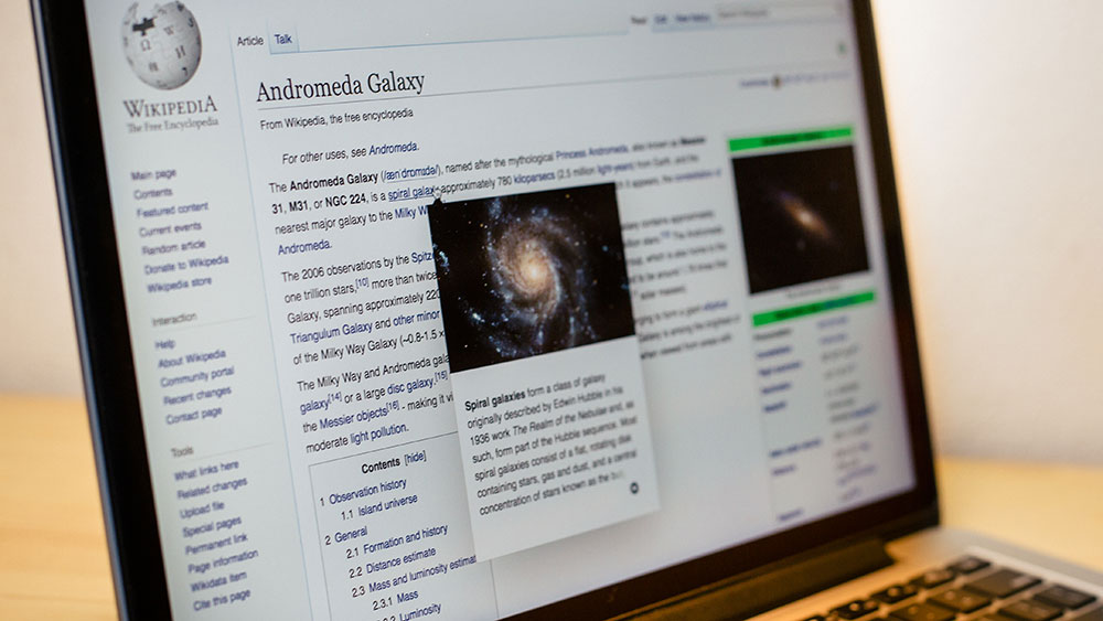 Tampilan fitur Page Previews / Wikimedia