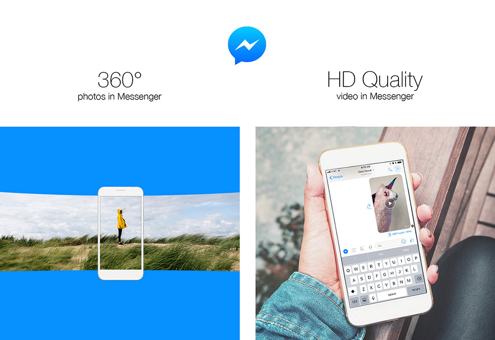 Facebook Messenger kini bisa dipakai untuk membagikan foto 360 derajat dan video HD / Facebook