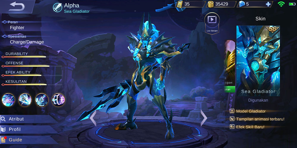 8 levels of hero skins in Mobile Legends, starting from lowest to