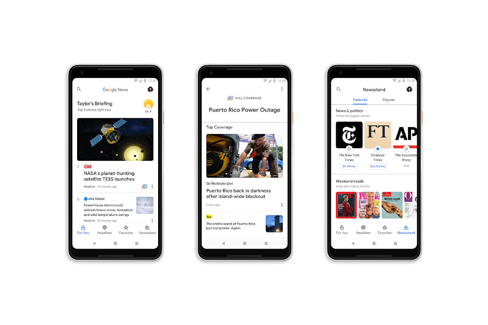 Tampilan baru Google News tentu terlihat lebih modern / Google